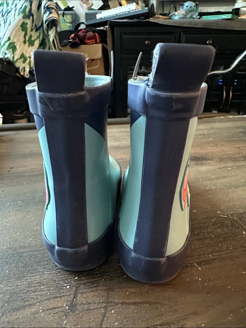 Kids Character Rain Boots - Blue Dog Design